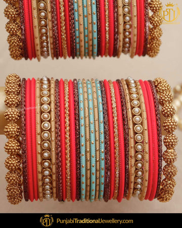 Gajri Multi Antique (For Both Hands) Bangles Set | Punjabi Traditional Jewellery Exclusive